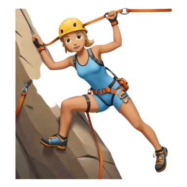 female climbing sticker