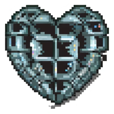 broken glass pixel art sticker