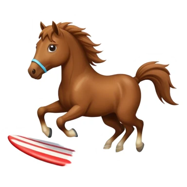 Horse surfing on water  sticker