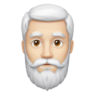 Bearded man covered in white paint 
 sticker