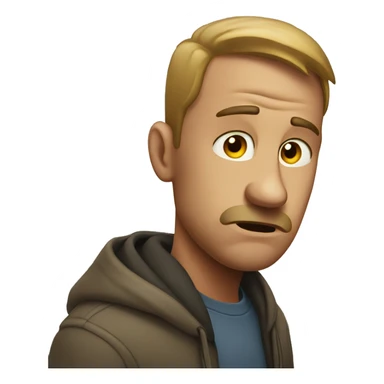 a troubled man sticker