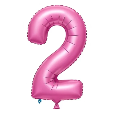 Pink balloon number 2 sticker