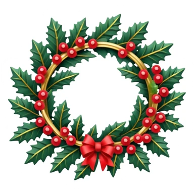 3d christmas wreath border with space inside sticker