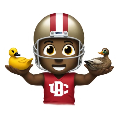 Brutus buckeye holding up ducks sticker