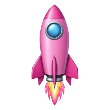 Icone fusée utilise couleurs rose sticker