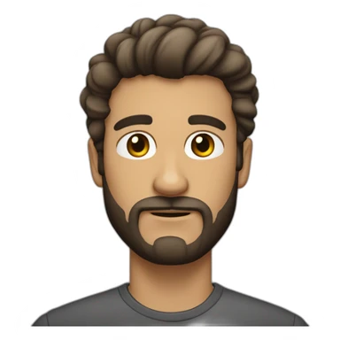 hombre con barba blanca y pelo corto moreno sticker