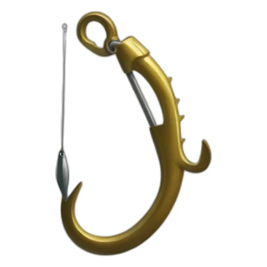 fishing hook sticker