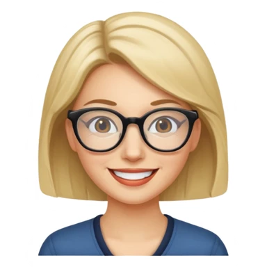 Woman wearing glasses sticker