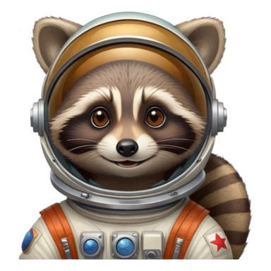 soviet cosmonaut raccoon sticker