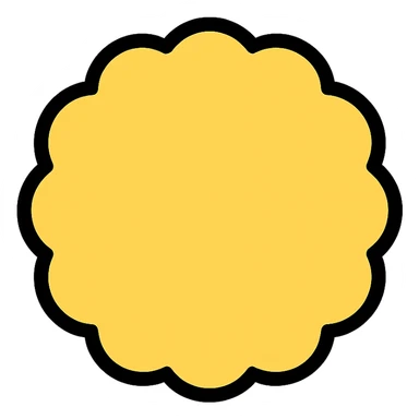 fluffy circle sticker