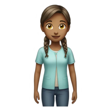 a children girl helping sticker