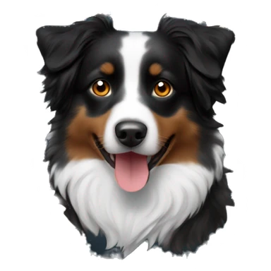 Autumn leaf garland Small black australian shepherd dog sticker