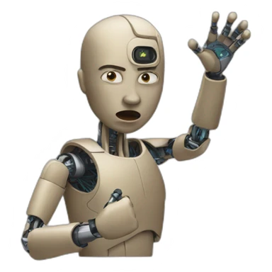 Ai beating humanity sticker