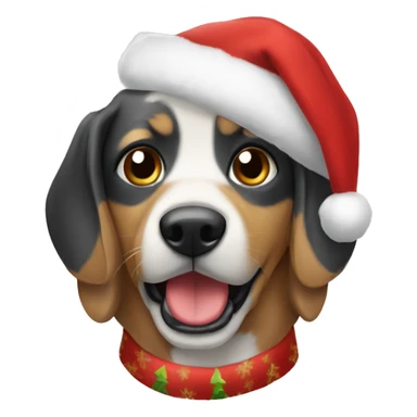 perro navideño sticker