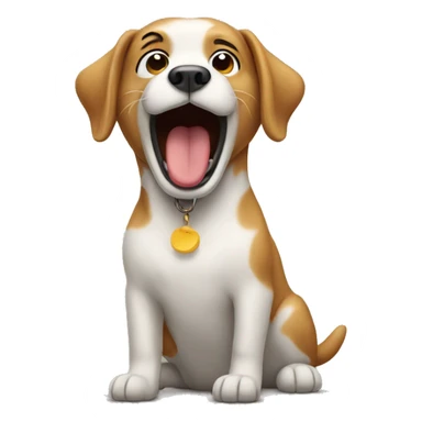 dog singing sticker
