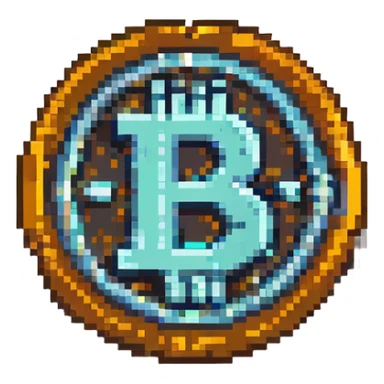 USDC coin, pixel art style, retro and blocky sticker