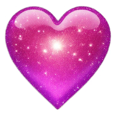 Glitter sparkle heart  sticker