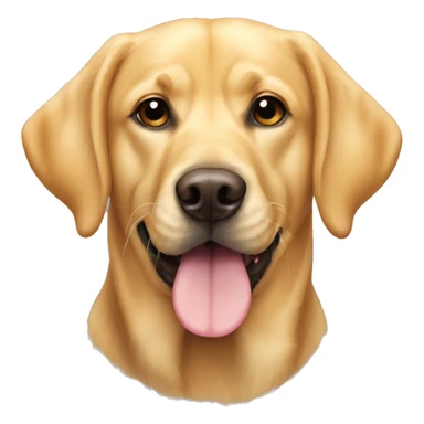 A golden Labrador retriever with a big head a big lips  sticker