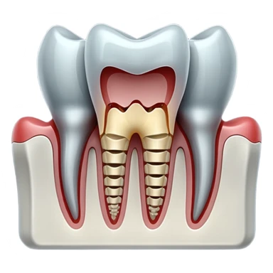3D render of Dental X-Ray, X-Ray imaging aesthetic, translucent materials showing internal structure, row of teeth roots in grey-scale, medical scan style, emoji style, isolated on white background --v 6.0. sticker