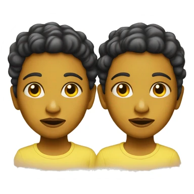 Yellow Gemini twins  sticker