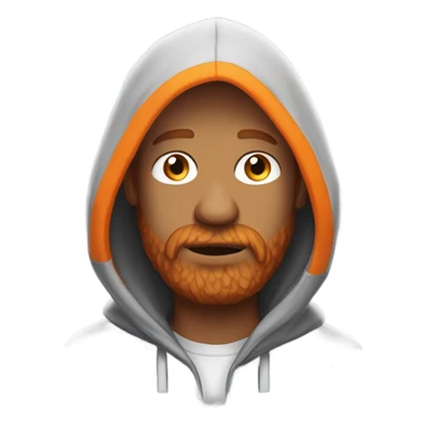 Handsome man with orange beard orange short hairs and 3 days beard wearing a hoodie while he prays sticker