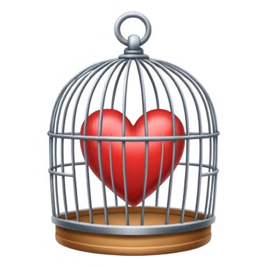 draw emoji of heart inside a cage sticker