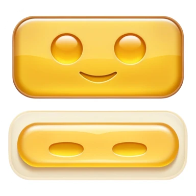 two or three rectangular wax strips, overlapped, white paper or fabric backing, visible yellowish translucent wax center, clean rounded edges, single-use beauty care, soft lighting, subtle shadows, emoji scale sticker