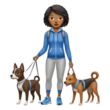 Dog Walker black woman sticker