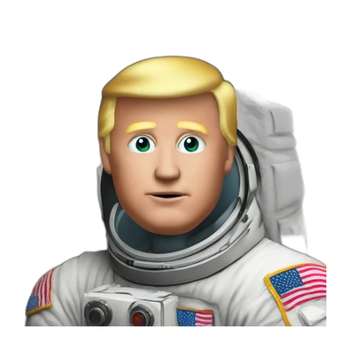 Trump on the moon sticker