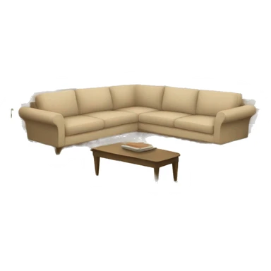 Large beige living room sticker