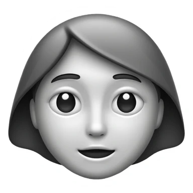 🤫 turn this emoji in black and white sticker