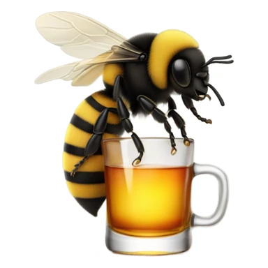 Bumblebee drinking whiskey  sticker