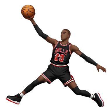 Air Jordan logo solid black minimalistic sticker