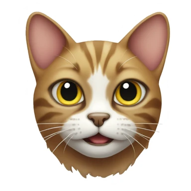 Freaky looking cat sticker