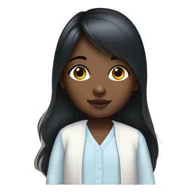 newborn daughter with dark straight hair and blue eyes sticker