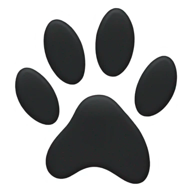 Black paw sticker