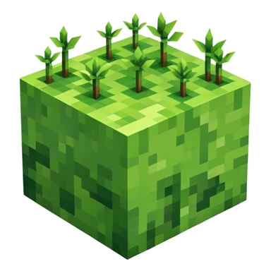 Minecraft grass block sticker
