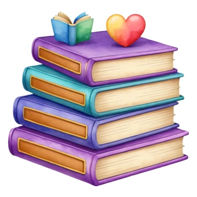 watercolor books  sticker