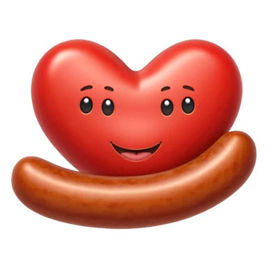 heart shaped sausage (Love) sticker