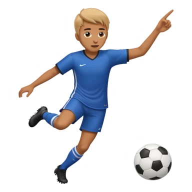 person shooting a soccer bal sticker