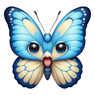 Cute butterfly with crying eyes sticker