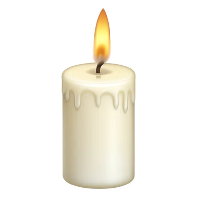 unlit candle with wick sticker