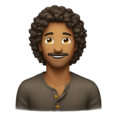 Hombre con poco pelo sticker