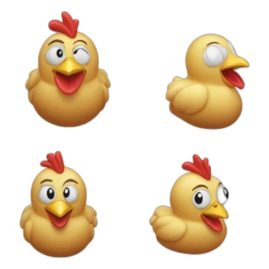 Un gros en surpoids qui man du poulet sticker