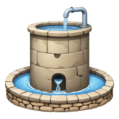 a water well - simple, no roof, no flowing water sticker