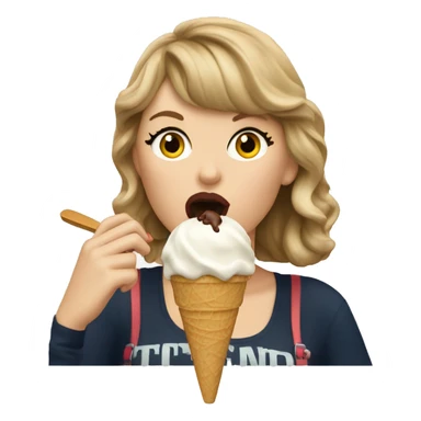 Taylor swift eating ice cream sticker