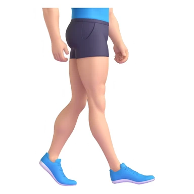 muscular leg of young white man, focus on leg sticker