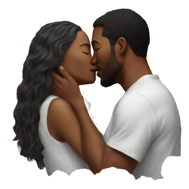 Hyper Realistic Couple kissing surrounded by flowers sticker