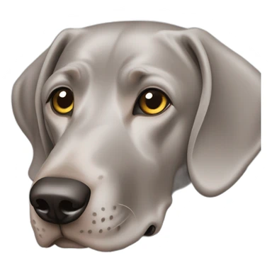 shorthair weimaraner profile sticker
