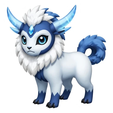 Shiny Absol-Amaura-Wooloo-Fakémon-hybrid-creature (full body)  sticker